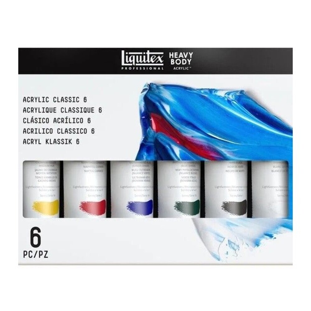 Liquitex Professional Heavy Body Acrylic Paint, Classic 6 x 59ml (2-oz) Set